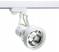 Bodové koľajnicové svietidlo Biele 1xAR111 3-fázové svietidlo
