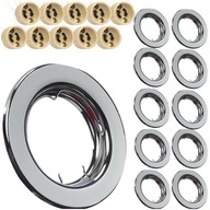 10x okrúhla HALOGÉNOVÁ LAMPA, NEREZOVÁ OCEL, STRIEBORNÁ GU10, PRE LED ŽIAROVKY 10x okrúhla HALOGÉNOVÁ LAMPA, NEREZOVÁ OCEL, STRIEBORNÁ GU10, PRE LED ŽIAROVKY