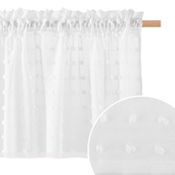 Hotové závesy do kuchyne 350x150 na bielej C páske Hotové závesy do kuchyne 350x150 na bielej C páske