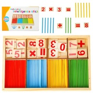Počítacie paličky, počítadlo, čísla, Montessori edukačná sada Počítacie paličky, počítadlo, čísla, Montessori edukačná sada