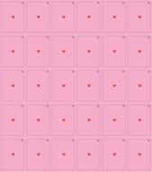 Zápisník A5/60 Mriežka 70g UV Hearts Heart Interprint x40
