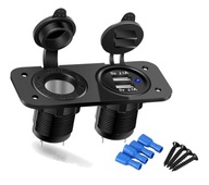 Prídavná zásuvka pre zapaľovač, 2x USB 3.1 nabíjačka Prídavná zásuvka pre zapaľovač, 2x USB 3.1 nabíjačka