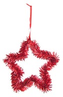 PRÍvesok dekorácia vianočná hviezda červená 6 ks