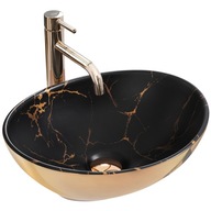 SOFIA IN MARBLE MAT BLACK GOLD umývadlo na dosku SOFIA IN MARBLE MAT BLACK GOLD umývadlo na dosku