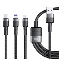 XO KÁBEL NB-Q191 3V1 USB – LIGHTNING+USB-C+MICROUS
