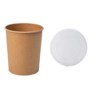 Papierový pohár na polievku s vrchnákom 930ml 50ks