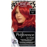 Loreal Paris Preference Vivid Colors 8,624 Žiarivá červená farba na vlasy Loreal Paris Preference Vivid Colors 8,624 Žiarivá červená farba na vlasy