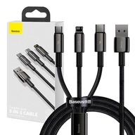 Baseus USB 3v1 USB na microUSB kábel USB-C Lightning 3,5A 1,5m Baseus USB 3v1 USB na microUSB kábel USB-C Lightning 3,5A 1,5m