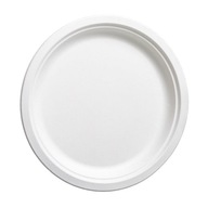 Tanier z cukrovej trstiny Biely 23 cm - 100 kusov Tanier z cukrovej trstiny Biely 23 cm - 100 kusov