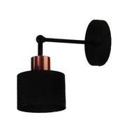 Nástenné svietidlo moderné čierne medené kovové svietidlo