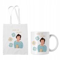 Sada biela taška + hrnček HARRY STYLES Darček Sada biela taška + hrnček HARRY STYLES Darček