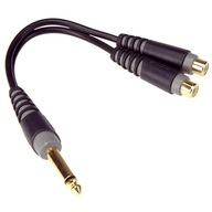 Klotz AYU-4 mono jack konektor - 2x RCA zásuvka Klotz AYU-4 mono jack konektor - 2x RCA zásuvka