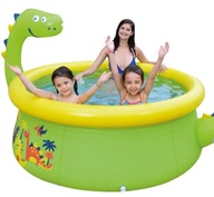 3D rozširujúci bazén s dinosaurami pre deti s fontánou