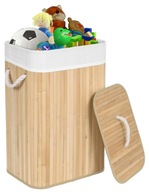 Košík na bielizeň Hračky Oblečenie Bambusová nádoba 80L