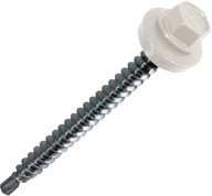 Poľnohospodárske vŕtacie skrutky na spojenie plechu s drevom 4,8 x 60 mm RAL 9010 Poľnohospodárske vŕtacie skrutky na spojenie plechu s drevom 4,8 x 60 mm RAL 9010