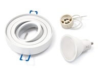 SADA BIELEJ HALOGENOVEJ LAMPY + LED 9W + GU10 SADA BIELEJ HALOGENOVEJ LAMPY + LED 9W + GU10