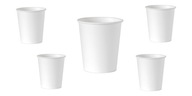 Biele papierové poháre na kávu 250ml 24x100ks