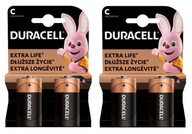 Duracell C LR14 R14 Extra alkalická batéria 4 ks Duracell C LR14 R14 Extra alkalická batéria 4 ks