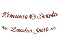 IHS BANNER girlanda ROSE GOLD COMUNION s MENOM IHS BANNER girlanda ROSE GOLD COMUNION s MENOM