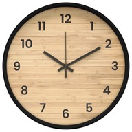 Moderné nástenné nástenné hodiny, drevené, 25 cm Moderné nástenné nástenné hodiny, drevené, 25 cm