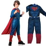 SUPERMAN DARK SO SVALMI KOSTÝM JEDNORÁZOVÝ 122/128 CAPED+MASK SUPERMAN DARK SO SVALMI KOSTÝM JEDNORÁZOVÝ 122/128 CAPED+MASK