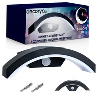 DECORYA MOON POLOKRUHOVÁ NÁSTENNÁ LAMPA S DETEKTOROM POHYBU NAD DVERE NA VERANDU A VÝŠKU DECORYA MOON POLOKRUHOVÁ NÁSTENNÁ LAMPA S DETEKTOROM POHYBU NAD DVERE NA VERANDU A VÝŠKU