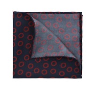 Grafitová červená vzor Lancerto M.752 Pocket Square