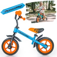 Detský balančný bicykel Dragon modro-oranžový Milly Mally