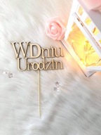Topper Birthday Name Deň výročie-dobrý nápis