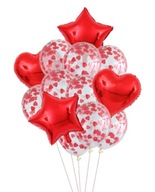 Sada svadobných balónov na svadobnú hostinu Valentínske konfety