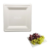 Štvorcový tanier z cukrovej trstiny 20x20cm 50 ks Štvorcový tanier z cukrovej trstiny 20x20cm 50 ks