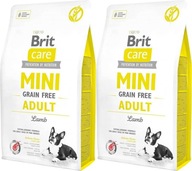 Brit Care Bezobilné mini jahňacie mäso pre dospelých 2 x 2 kg