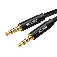 MINI JACK KÁBEL 3,5MM VEGGIEG HQ OFC AUX STEREO 3m