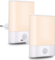 2X BEZDRÔTOVÁ LED NOČNÁ LAMPA ZÁSUVKA SNÍMAČA POHYBU SÚMRAK 3 REŽIMY 2X BEZDRÔTOVÁ LED NOČNÁ LAMPA ZÁSUVKA SNÍMAČA POHYBU SÚMRAK 3 REŽIMY