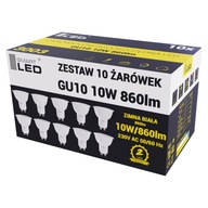 10x GU10 LED ŽIAROVKA 10W studená biela - 6000K 10x GU10 LED ŽIAROVKA 10W studená biela - 6000K