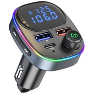BLUETOOTH FM AUTO VYSIELAČ RÝCHLA USB NABÍJAČKA USB-C AUX BLUETOOTH FM AUTO VYSIELAČ RÝCHLA USB NABÍJAČKA USB-C AUX