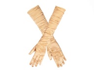 Karnevalové rukavice, zlaté, dlhé, 39 cm