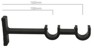 BOJANEK podpera záclonovej tyče dvojitá 19+19mm Čierna BOJANEK podpera záclonovej tyče dvojitá 19+19mm Čierna