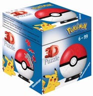 3D puzzle 54 Červená loptička Pokémona