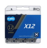 Reťaz 12b KMC X12 126 článkov strieborná/čierna Reťaz 12b KMC X12 126 článkov strieborná/čierna