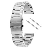 Oceľový náramok na hodinky 20mm - strieborný - HQ Oceľový náramok na hodinky 20mm - strieborný - HQ