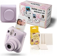 Fujifilm Instax Mini 12 instantný fotoaparát fialový + puzdro na rám na shacolla