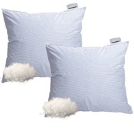 Páperový vankúš BIELE & MODRÝ 100% BAVLNA S PÁPEROM Bez peria 2 ks. 40x40 cm Páperový vankúš BIELE & MODRÝ 100% BAVLNA S PÁPEROM Bez peria 2 ks. 40x40 cm