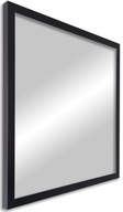 Zrkadlový rám 60x60 úzky rám čierny moderný