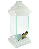 Sviečková lampáš biela lampášová kaplnka s ružou Sviečková lampáš biela lampášová kaplnka s ružou