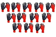 12 párov pracovných rukavíc potiahnutých LATEXom, veľkosť 11 XXL 12 párov pracovných rukavíc potiahnutých LATEXom, veľkosť 11 XXL