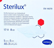 HARTMANN Sterilux 5cm x 5cm 120ks. voľnobeh 17n 8w HARTMANN Sterilux 5cm x 5cm 120ks. voľnobeh 17n 8w