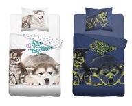 Súprava obliečok 140x200 Mačka a pes Husky Súprava obliečok 140x200 Mačka a pes Husky