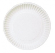 Biele papierové taniere 23 cm, 100 kusov Biele papierové taniere 23 cm, 100 kusov