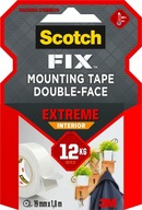 Super pevná obojstranná vnútorná montážna páska Scotch-Fix 19 mm x 1,8 m Super pevná obojstranná vnútorná montážna páska Scotch-Fix 19 mm x 1,8 m